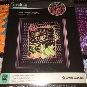 Artiste New Embroidery kit Farmers Market  11” by 14”